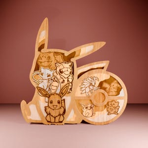 Archivo de corte láser de múltiples capas de dibujos animados, SVG de múltiples capas, Glowforge de dibujos animados, SVG de personajes de dibujos animados, pieza de arte en capas para Glowforge SVG, Pro001
