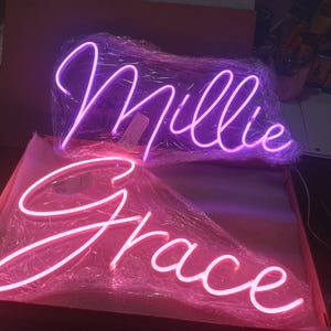 Custom Neon Name Sign bedroom, Teen Room Decor, Gifts for kids girl image 3