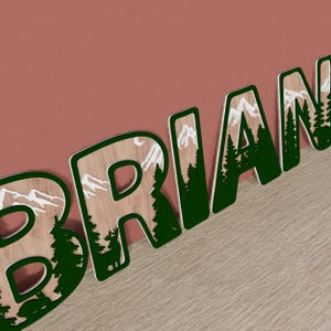 Woodland Nursery Name Sign, Forest Nursery Letters, Wood Tree Forest Woodland Wall Decor, Woodland Forest Baby Name Sign, Glowforge Files