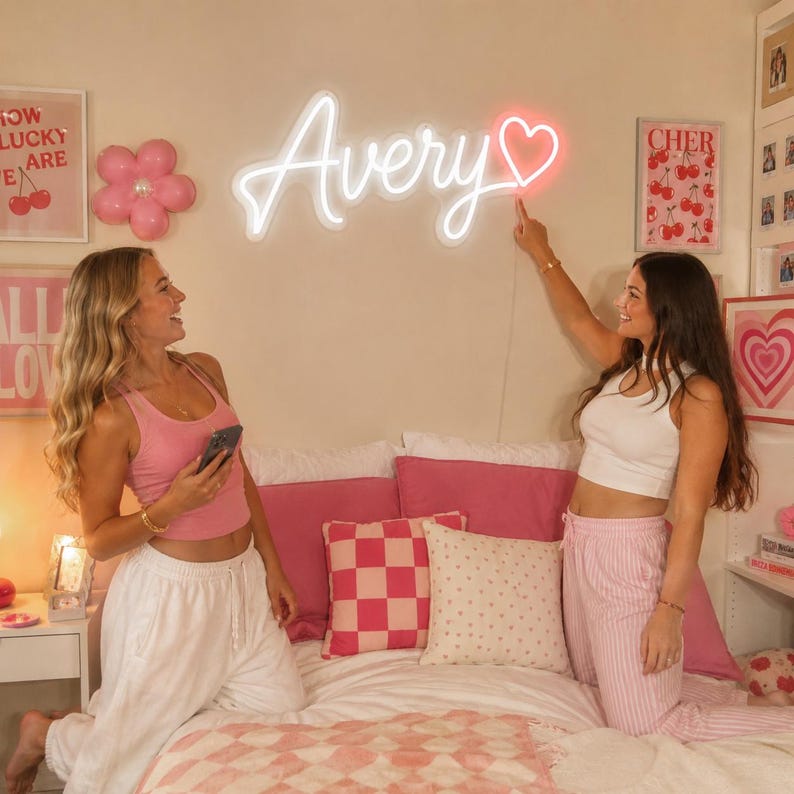 Custom Neon Name Sign bedroom, Teen Room Decor, Gifts for kids girl image 13