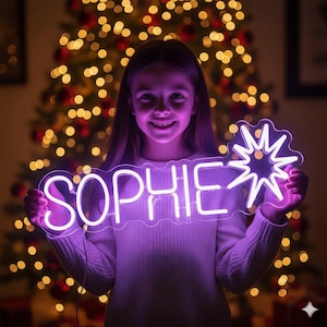 Personalized Neon Name Sign, Kids Room LED Wall Decor, Custom LED Bedroom Light