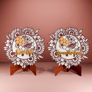 Grandbabees svg-teken-moederdag svg-teken, cadeau voor oma, bijenteken svg, bijenkorf familie SVG-bestand, ons bijenkorf lasergesneden bestand, oma's thuis