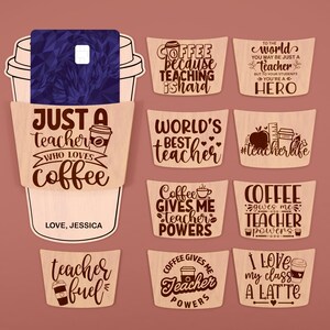 Teacher Coffee Gift Card Holder SVG: Back To School (Digital File)