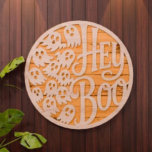 Halloween ronde teken Svg - Halloween deur Hanger Svg - Lasergesneden bestand - Halloween deur teken - muur Decor - Glowforge-bestand