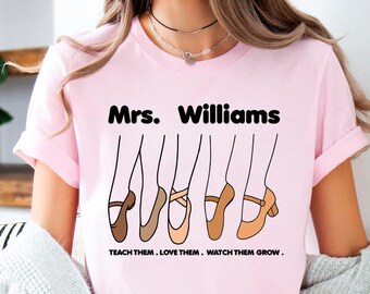 Personalized Ballet Dancer Gift Shirt Custom Dance Teacher Era Shirt Dancing School Fan Tee