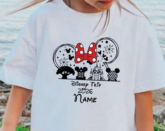 Comfort Colors Custom Name Disney Family Vacation Shirt: Vintage Personalized Mickey Minnie Trip Tee