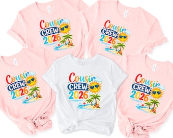 Cousin Crew 2026 Shirt Cousins Beach Shirt Summer Vacation Matching Family Trip Gift Tee
