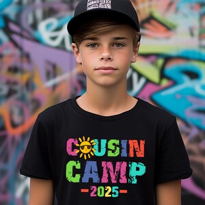 Cousin Camp 2025 Shirt, Summer Cruise Shirt, Squad Camping Shirt, Camp Vacation Family Shirt, Trip Matching Shirt, Mom Dad Kids Boys Girls