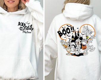 Custom Disney Halloween Hoodie,Halloween Disneyworld Trip Hoodie,Halloween Party Hoodie,Boo To You Mickey Hoodie,Spooky Season Hoodie