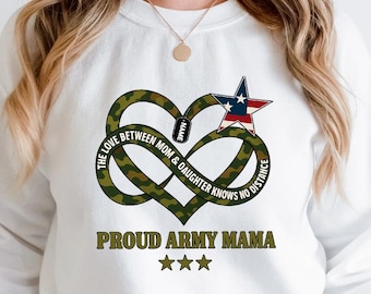 Custom Army Family Youth Sweatshirt Proud Army Mom Month Of Military Child SW Shirt