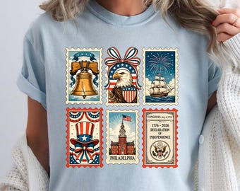Comfort Colors America 1776 T Shirt USA Summer Top Patriotic Freedom