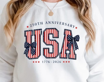 USA Semiquincentennial Youth Sweatshirt 1776 2026 America 250th Anniversary Patriotic July 4th SW