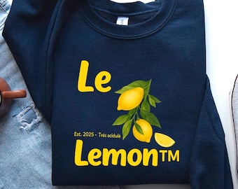Locally Grown Vintage Lemon Sweatshirt French Saying Garden Theme Summer Fruit Graphic SW Shirt