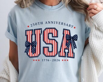 Comfort Colors USA Semiquincentennial Shirt 1776 2026 America 250th Anniversary Patriotic July Tee
