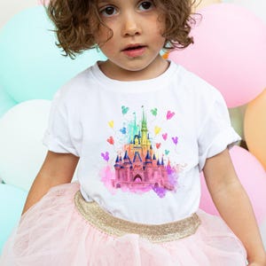 Disney Watercolor Castle T-Shirt, Disney Family Shirt, Family Vacation Shirt, Disney Castle Shirt, Disney Trip Shirt, Disney Girls Trip Tees