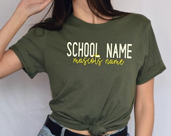 Personalized School Mascot T-Shirt: Custom Team Spirit Tee