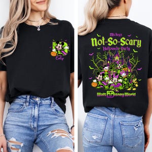 Custom Mickey&#39;s Not So Scary Halloween Party T-Shirt,Halloween Family T-Shirt,Disney Halloween Shirt,Mickey and Friends Tee,Halloween Family