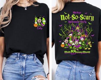 Custom Mickey's Not So Scary Halloween Party T-Shirt,Halloween Family T-Shirt,Disney Halloween Shirt,Mickey and Friends Tee,Halloween Family