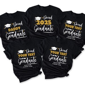 Custom Proud Graduate Family Shirts: Class of 2025