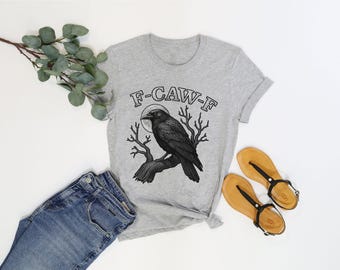 Funny Gothic Crow T-Shirt: Sarcastic Raven Graphic Tee