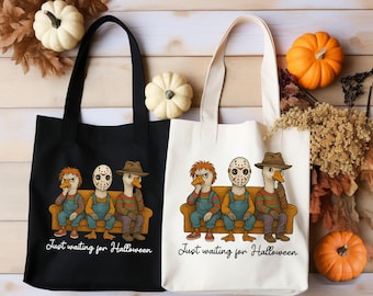 Witchy Halloween Tote Bag: Spooky Trick or Treat Candy Bag