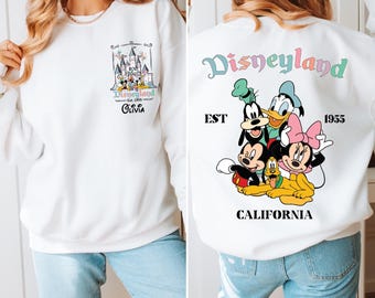 Custom Disneyland Sweatshirt: Mickey and Friends Family Matching