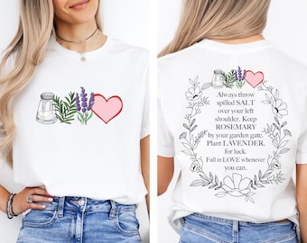 Practical Magic T-Shirt: Salt, Rosemary, Lavender, Love - Witchy Tee