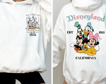 Custom Disneyland California Hoodie: Mickey and Friends Family Apparel