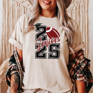 Senior Football 2025 T-Shirt, Senior Football Shirt ,Football Mom Shirt, 2025  Football Mom Gift,Senior 2025 Football Shirt,Graduation Shirt