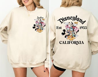 Custom Disneyland Sweatshirt: Mickey and Friends Family Matching