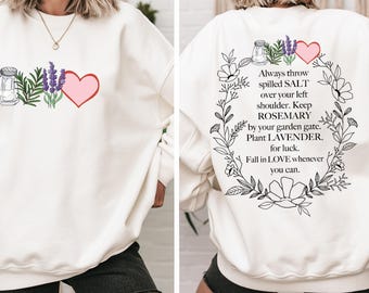 Practical Magic Sweatshirt: Salt, Rosemary, Lavender Design