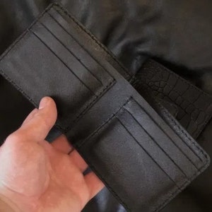 Cartera RFID de cuero personalizada, cartera personalizada de cuero genuino grabada, regalo de aniversario para él, marido, novio, hombres, padre, papá