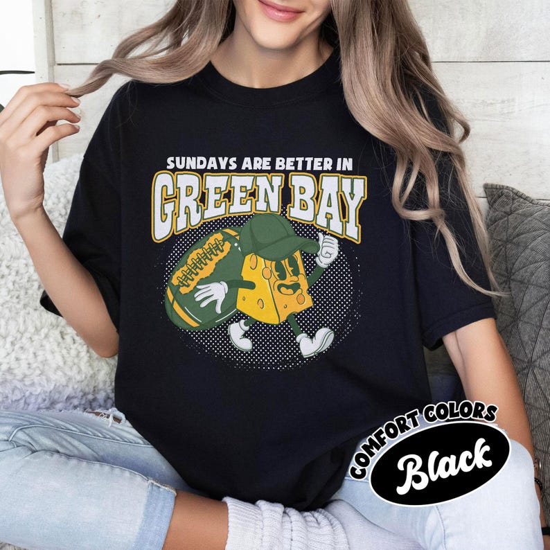 Green Bay Football Comfort Colors Shirt, Green Bay Cheese Head Shirt
