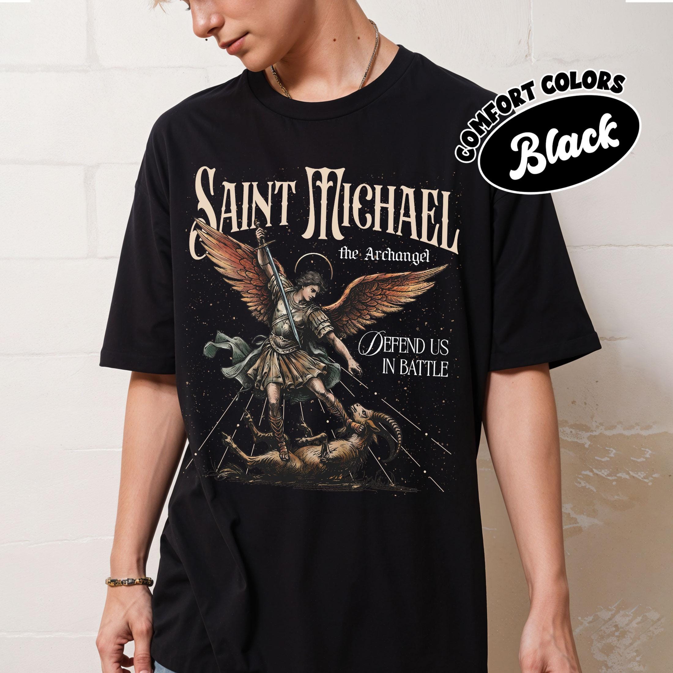 St. Michael the Archangel Comfort Colors Shirt, Christian 