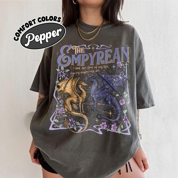 The Empyrean Fourth Wing Shirt Comfort Colors, Dragon Riders TShirt, Tairn And Andarna Romantasy, I Had The Time Gift For Book Lover