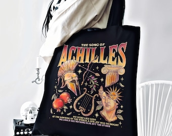 The Song of Achilles Tote Bag, LGBT Pride Month Bookish Canvas Bag, Achilles and Patroclus Tote Gift, Greek Mythology Apparel