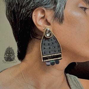 Handmade Felt Earrings: Boho Fiber Art Jewelry, Lightweight Statement