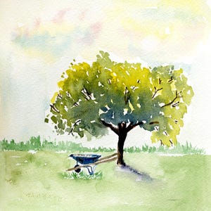 Four Seasons Art Tree Artl Seasonal Tree Art Printsl Watercolor Tree ...