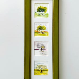 Four Seasons Art Tree Artl Seasonal Tree Art Printsl Watercolor Tree ...