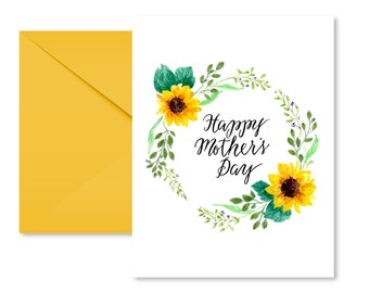 Mother's Day Card l Happy Mother's Day l Watercolor Card