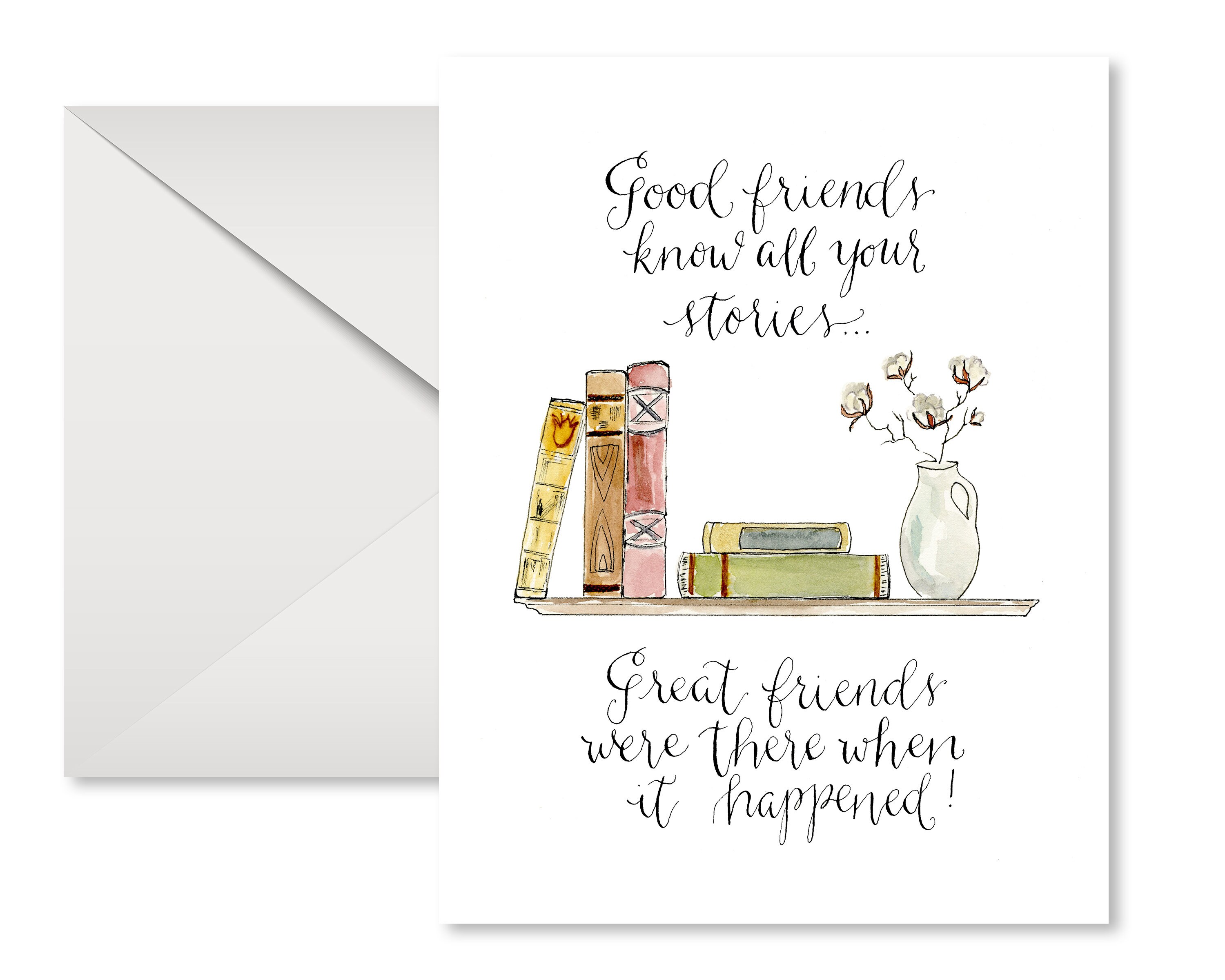 Friendship Cards Watercolor Greeting Card