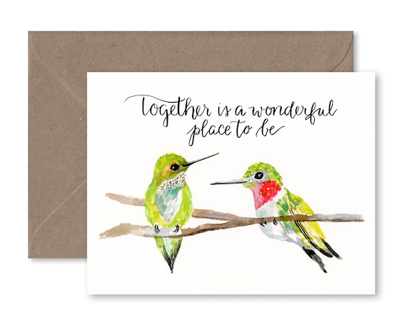 Hummingbird Branch Place Card Hummingbird Branch Place Card
