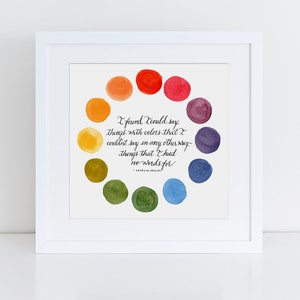 Color Wheel, Artist Gift, Wall Decor, Print image 1