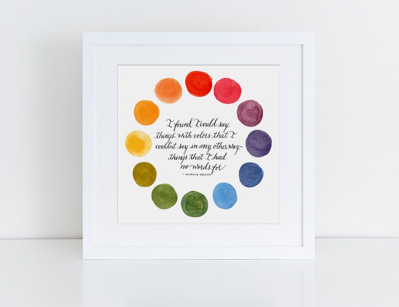 Color Wheel, Artist Gift, Wall Decor, Print image 1