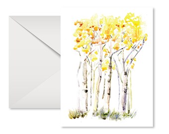 Aspens Card, Notecards, Trees, Aspen Trees, Colorado