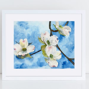 Dogwood Art l Tree Art l Watercolor l Print