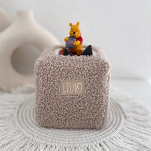 Toniebox Hülle Teddy Beige, Hülle für Tonie Box, Musikbox Hülle, Geschenk zu Weihnachten, Geschenk zum Geburtstag, personalisiert mit Name