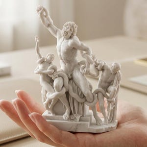 Statua di Laocoonte e dei suoi figli stampata in 3D – Scultura della mitologia greca, decorazioni per la casa