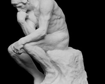 The Thinker – 3D Printed Figure Model Kit, Unpainted Classic Sculpture