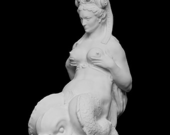 Nereid – 3D Printed Figure Model Kit, Unpainted Mythological Sculpture